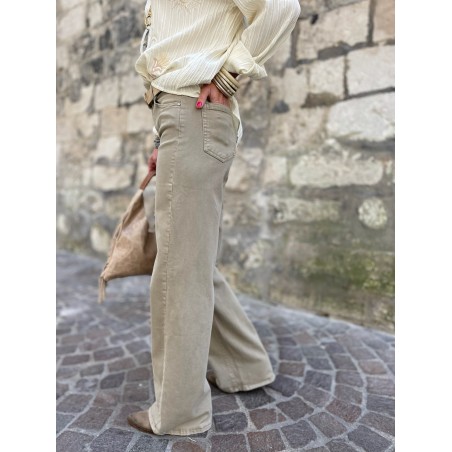 Jean flare taupe