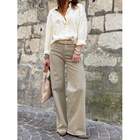 Jean flare taupe