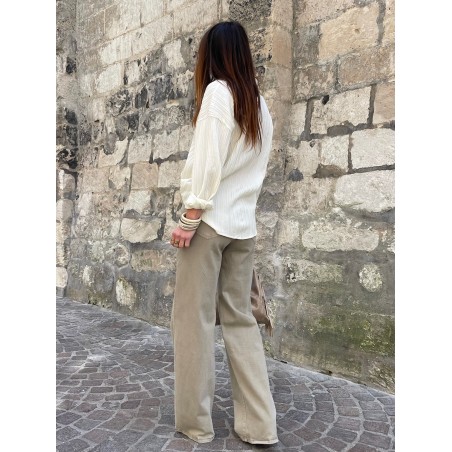 Jean flare taupe