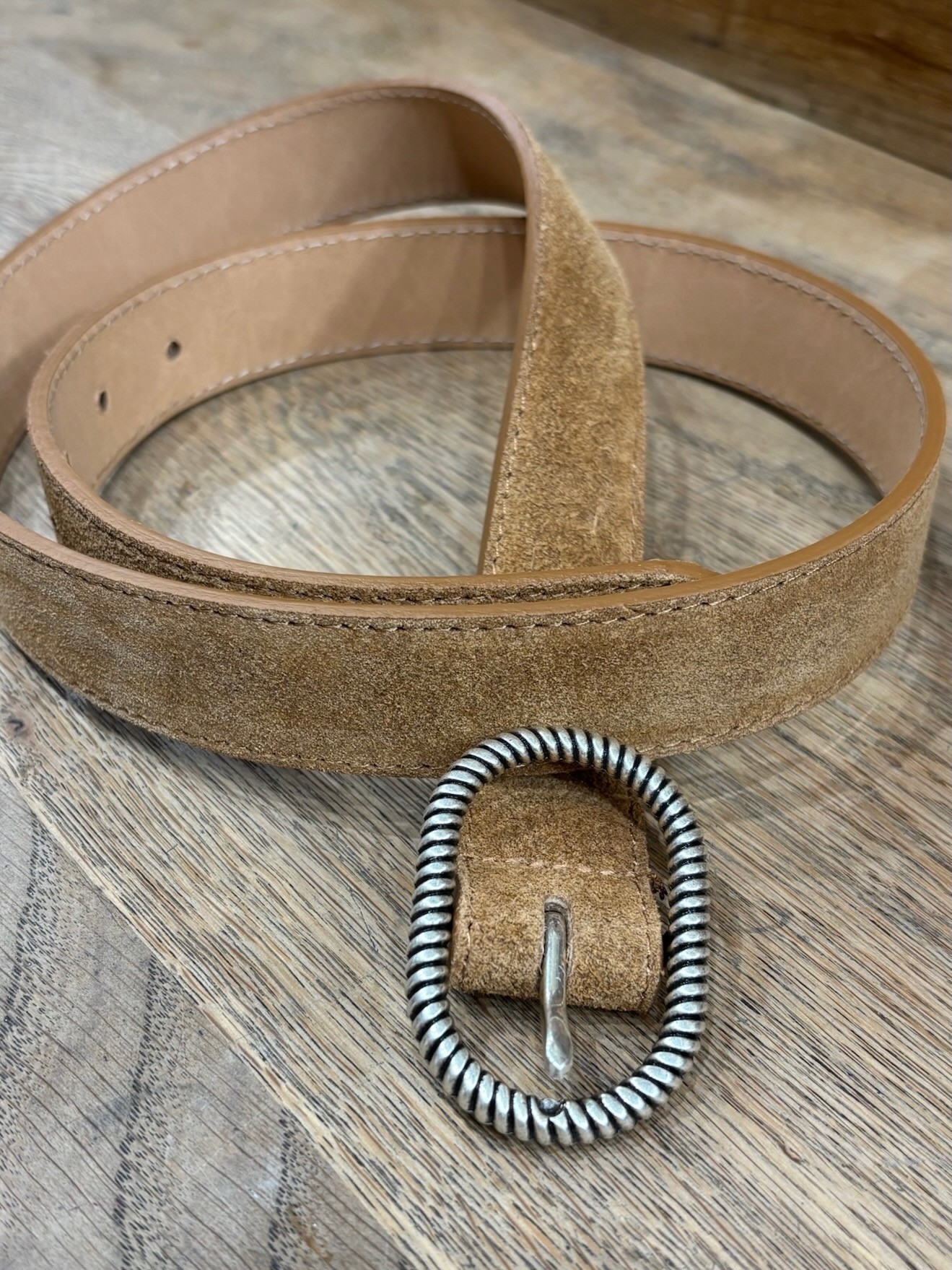 Ceinture daim camel boucle...