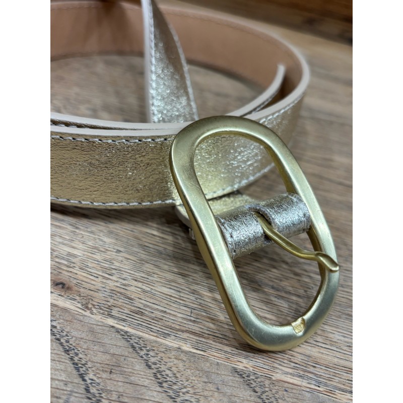 Ceinture cuir gold
