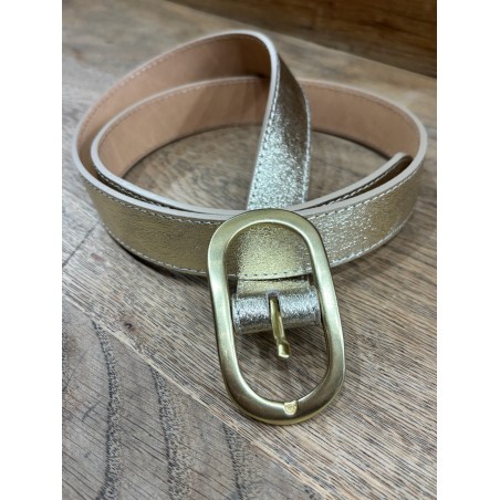 Ceinture cuir gold