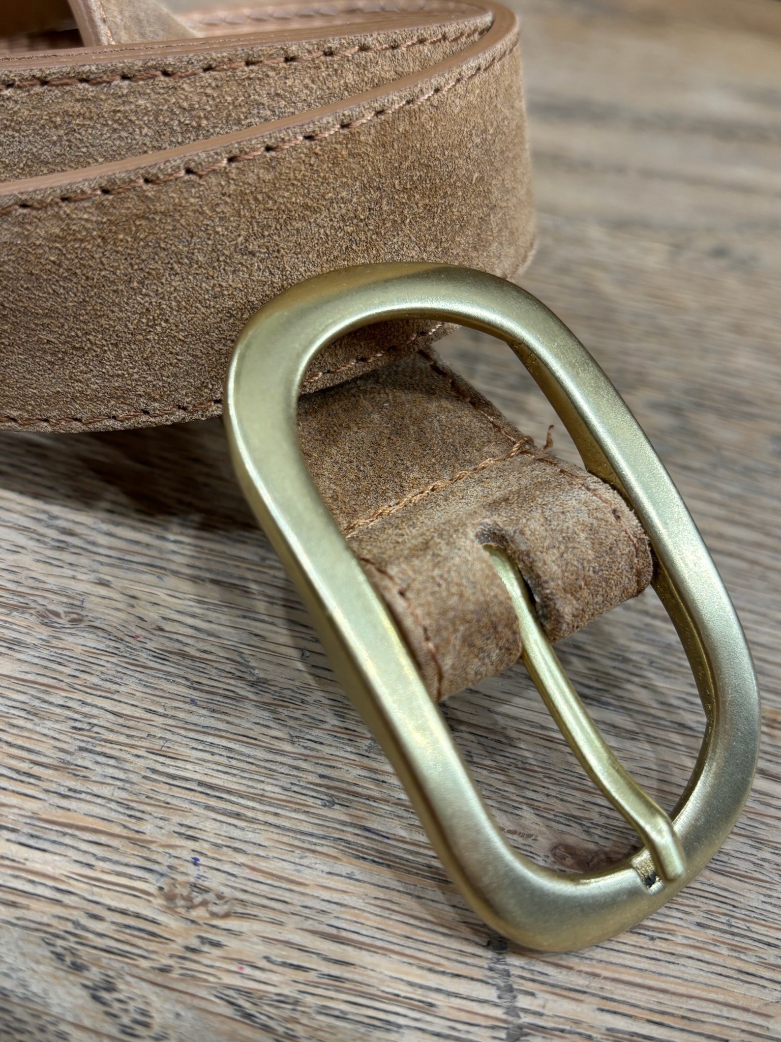 Ceinture daim camel boucle...