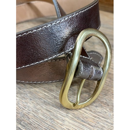 Ceinture cuir bronze