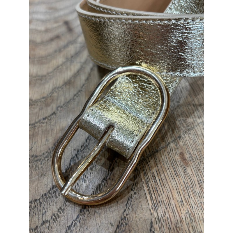 Ceinture cuir gold
