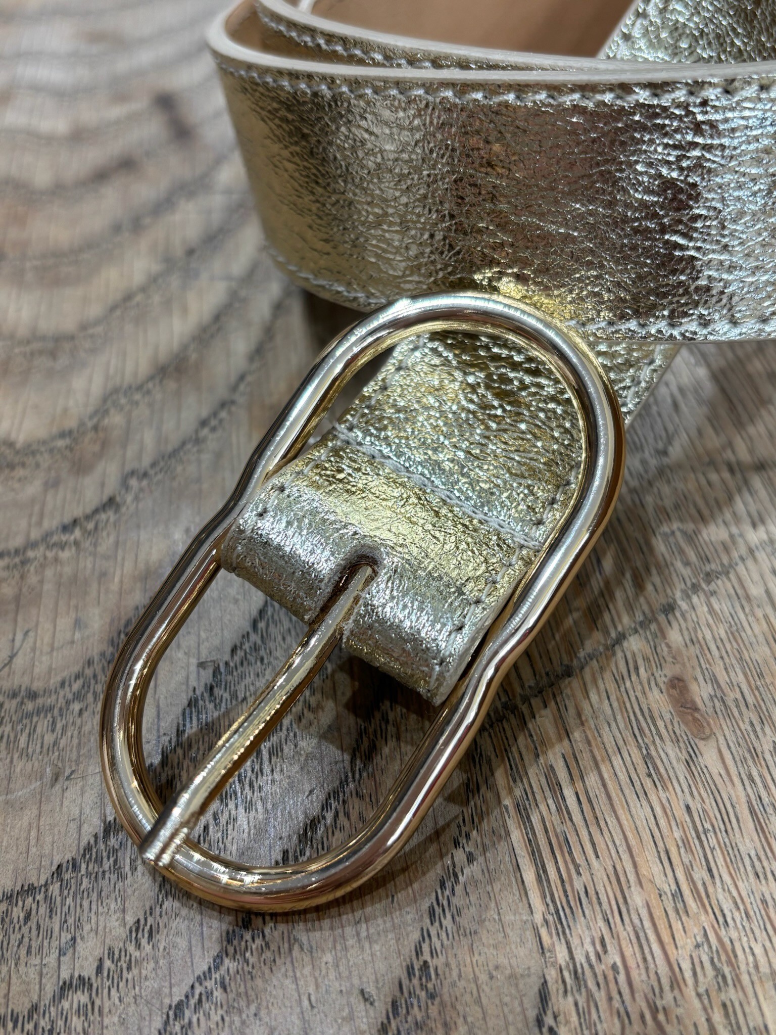 Ceinture cuir gold