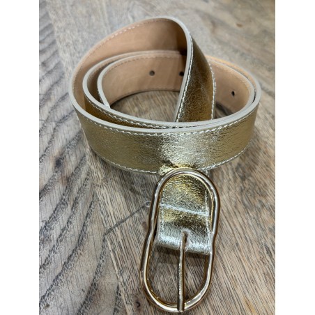 Ceinture cuir gold