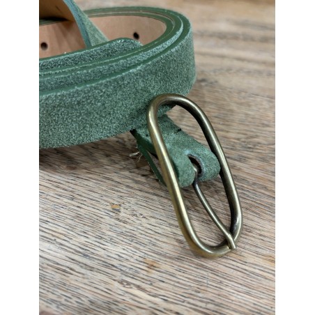 Ceinture daim kaki mini boucle gold