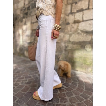 Jean flare blanc