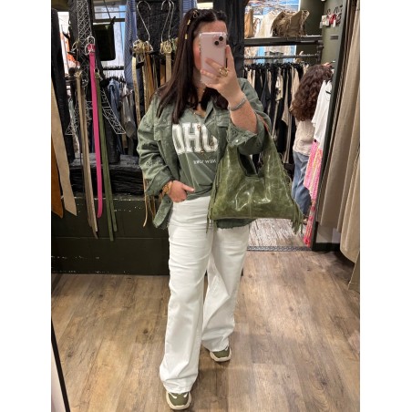 Jean flare blanc