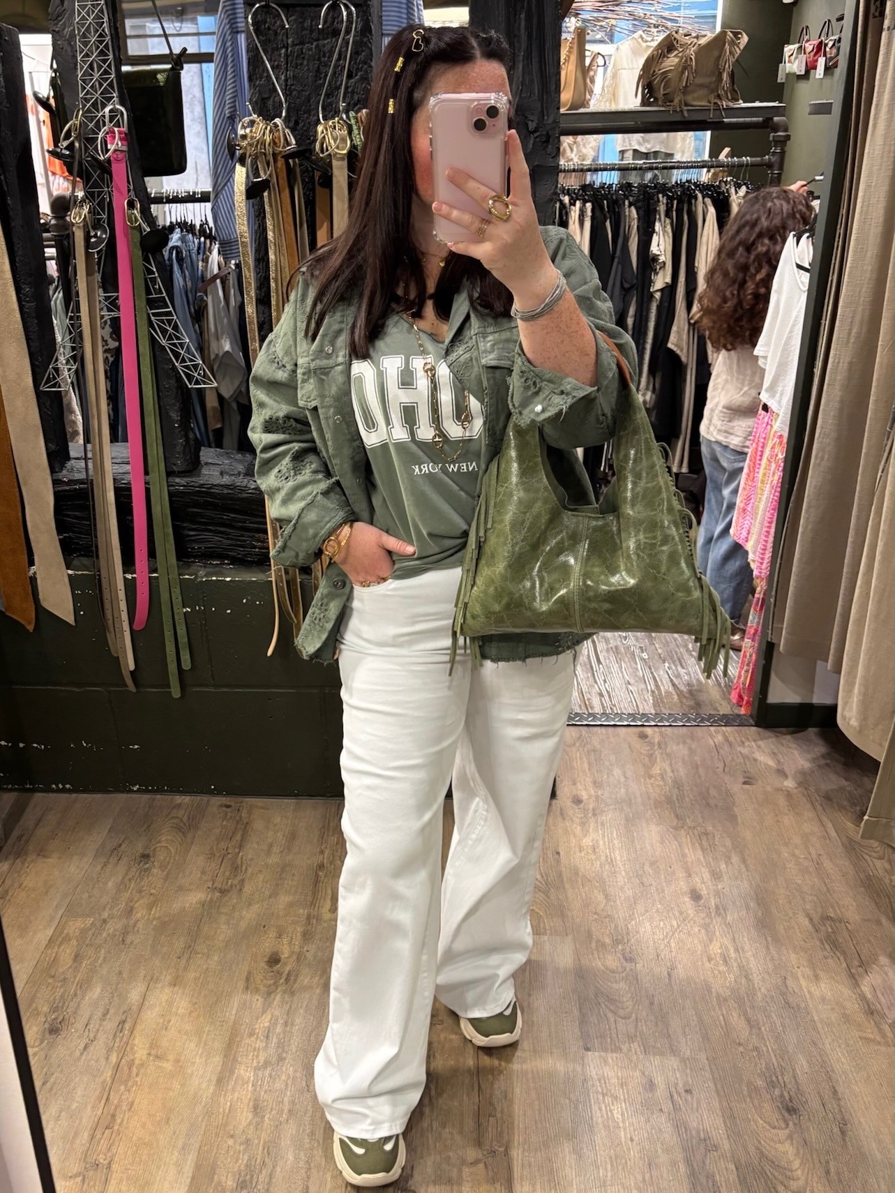 Jean flare blanc