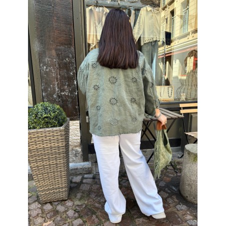 Jean flare blanc