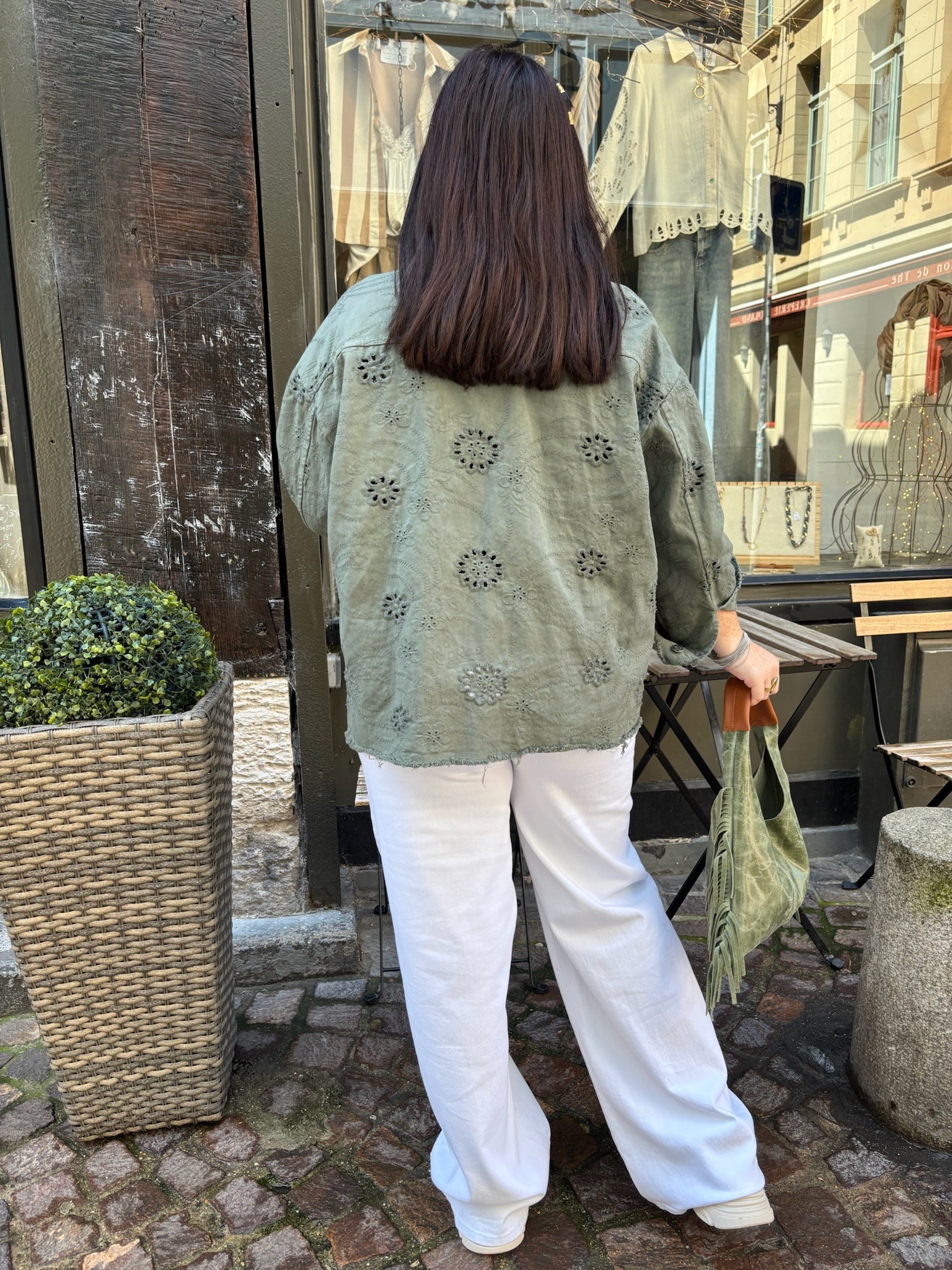 Jean flare blanc