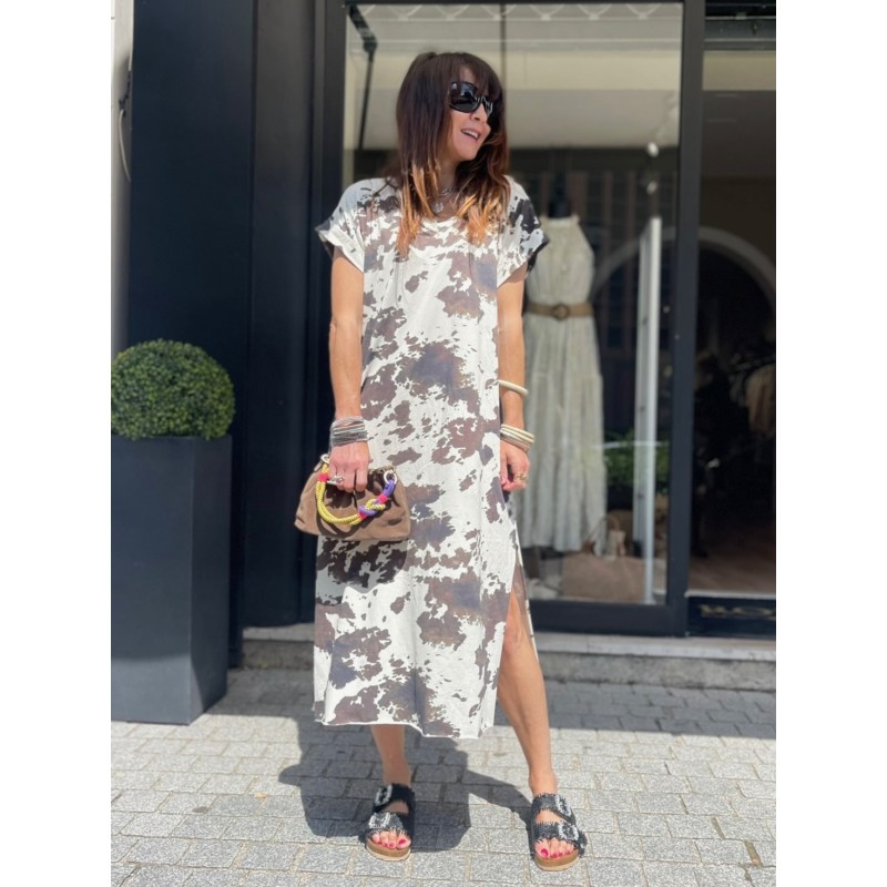 Robe longue motifs choco