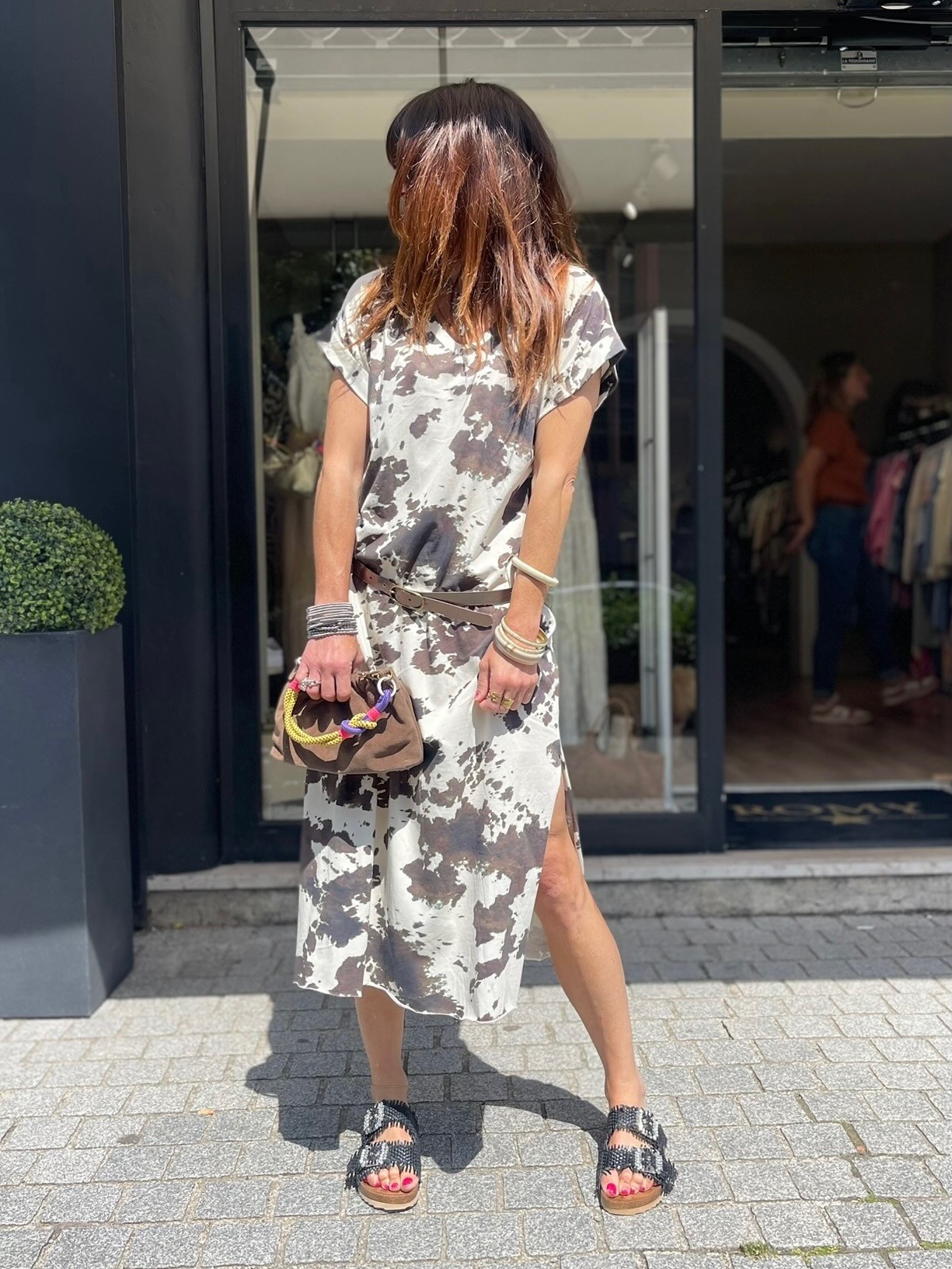 Robe longue motifs choco