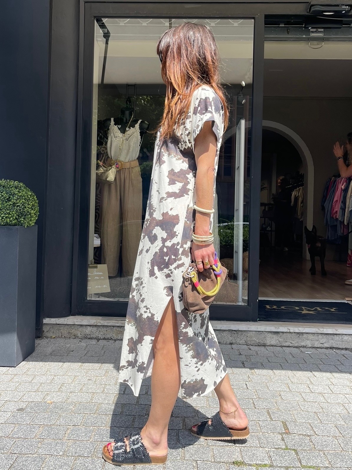 Robe longue motifs choco