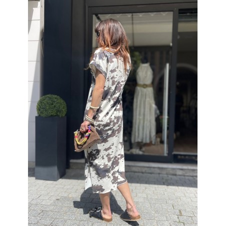 Robe longue motifs choco