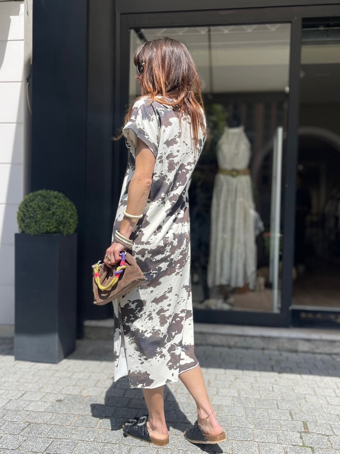 Robe longue motifs choco