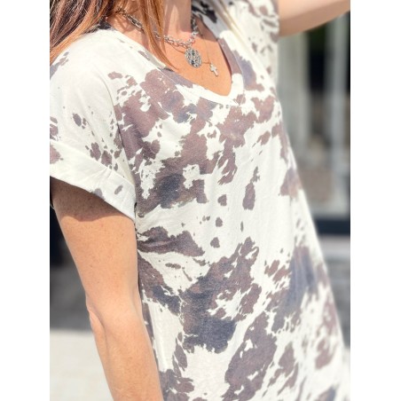 Robe longue motifs choco