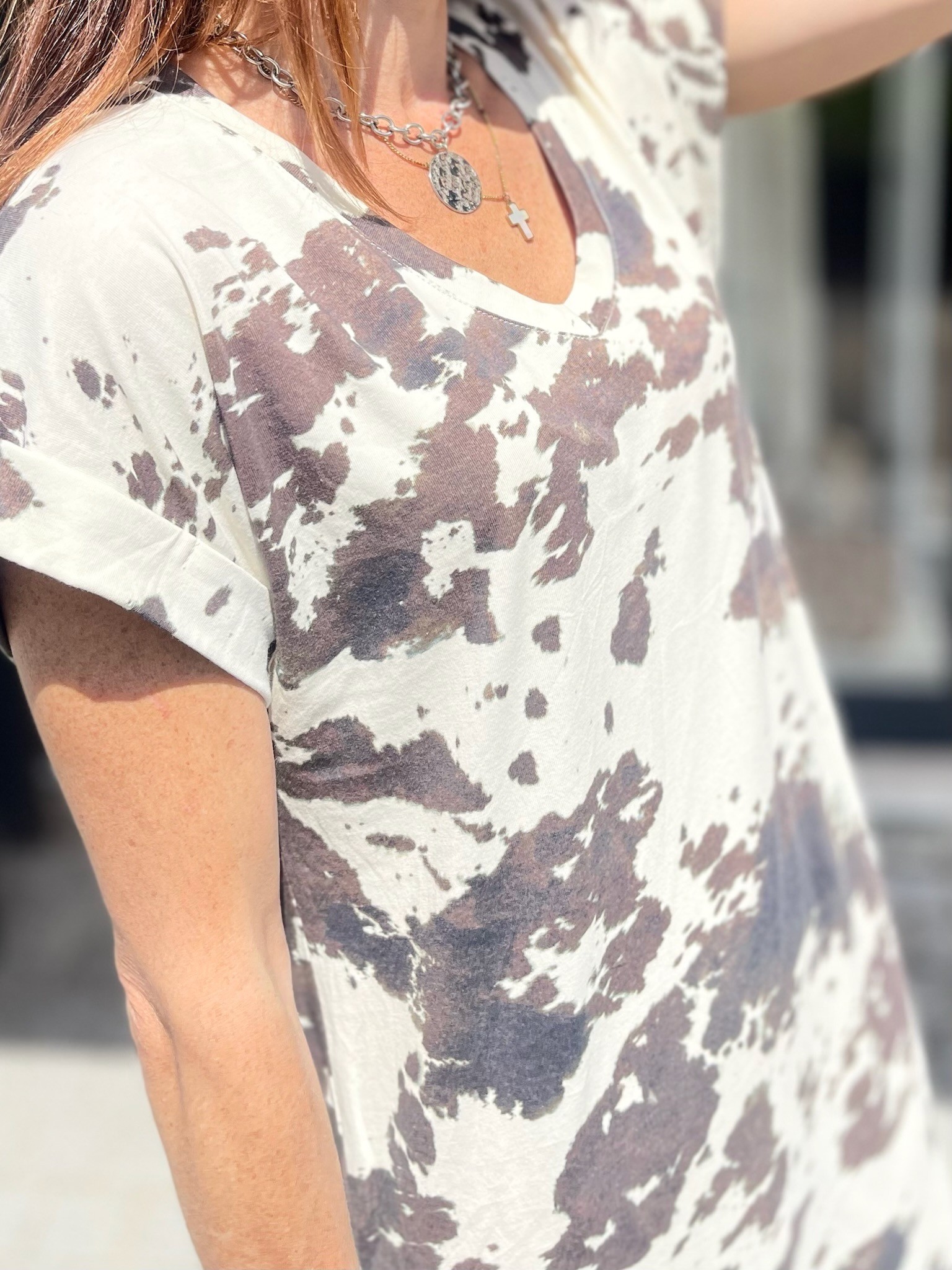 Robe longue motifs choco