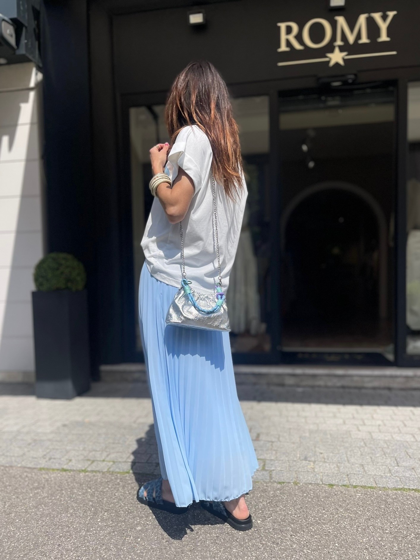 Top vintage bleu