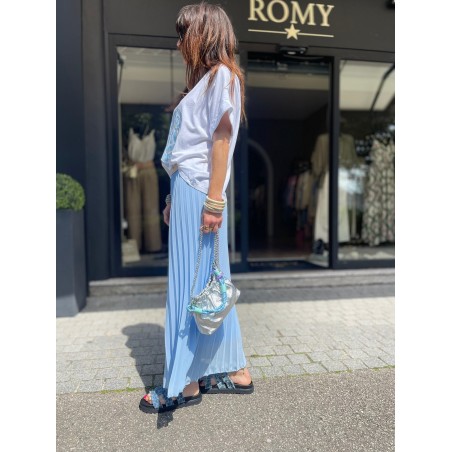 Top vintage bleu