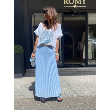 Top vintage bleu