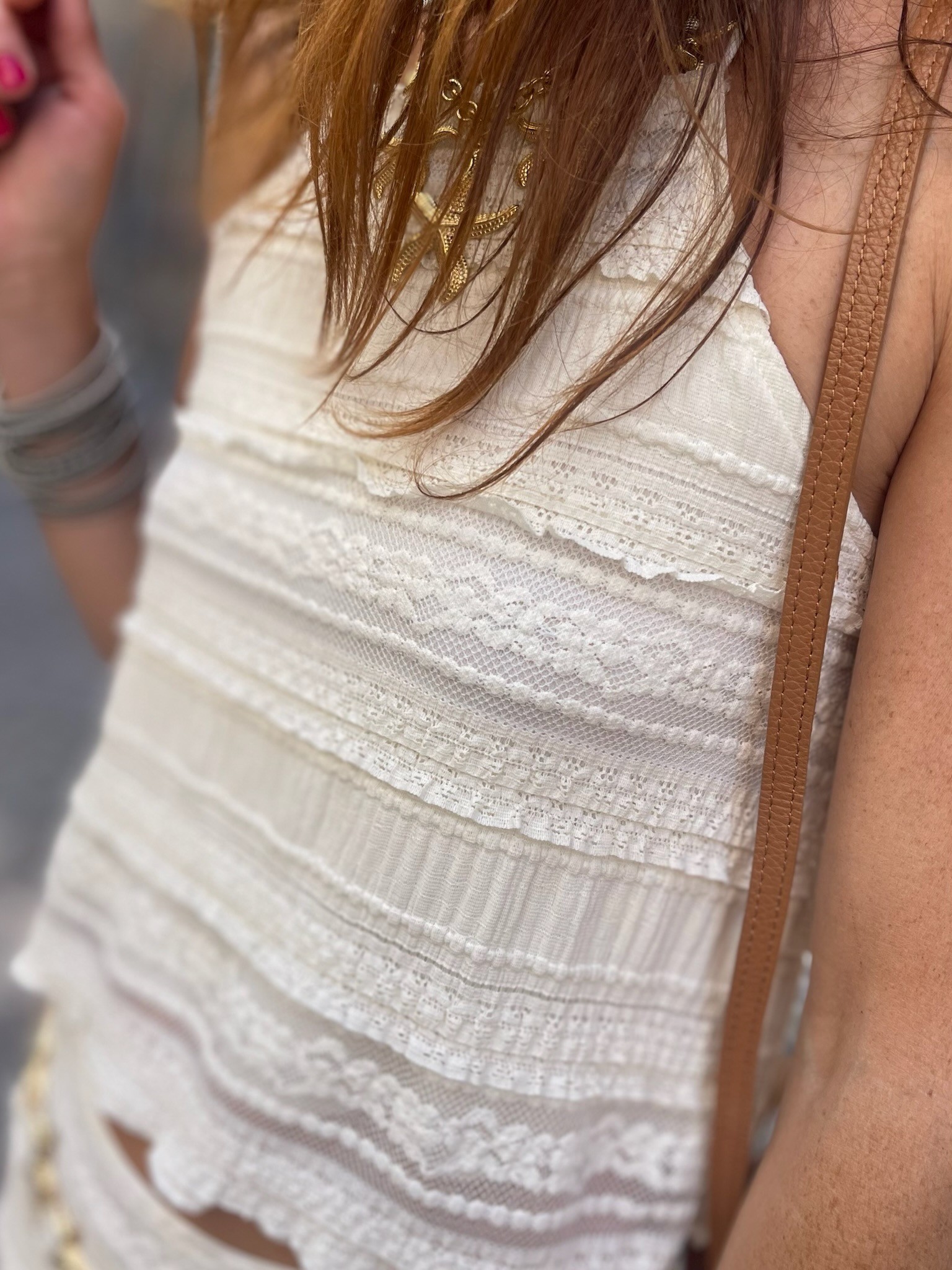 Ensemble écru dentelle