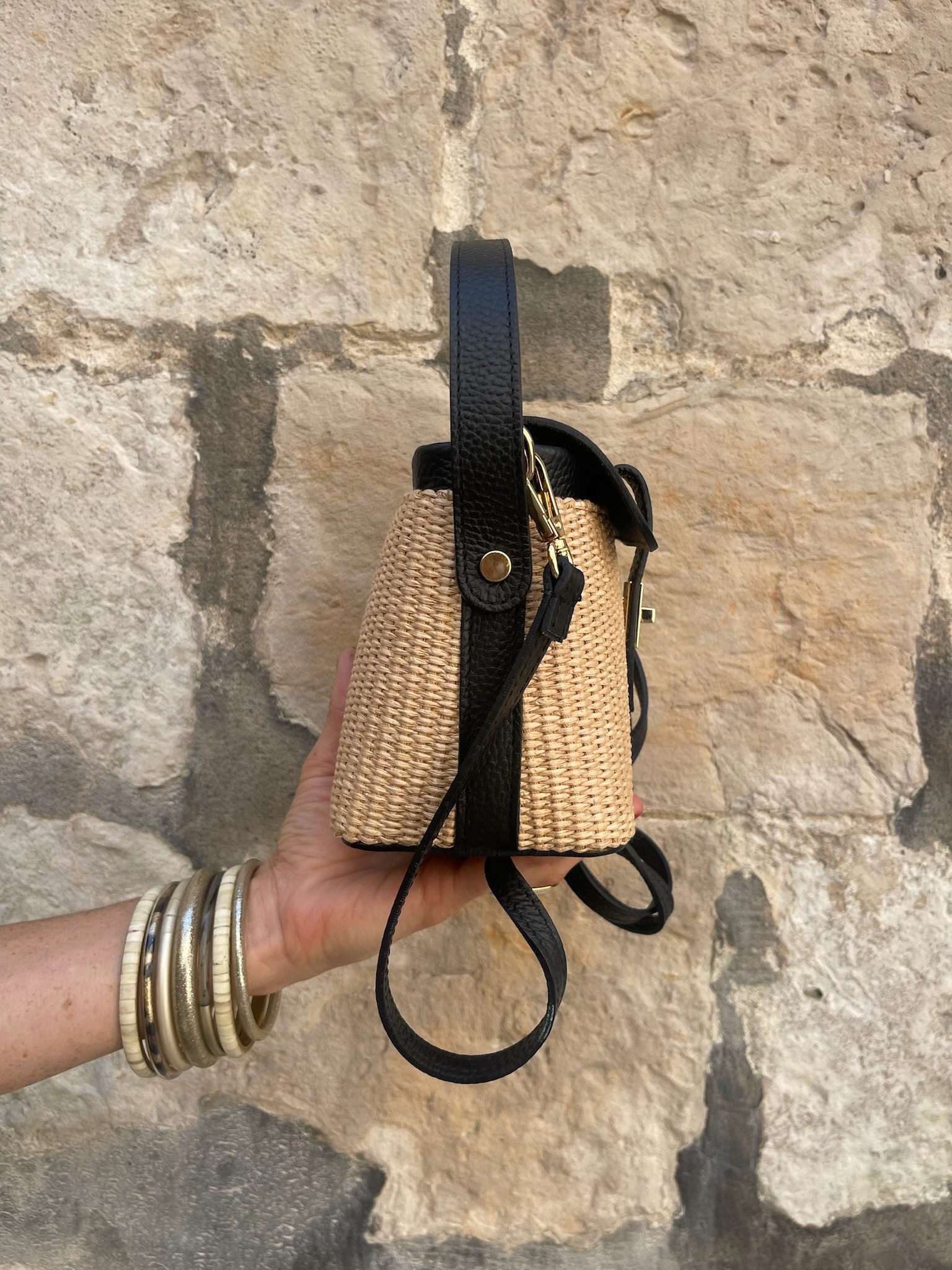 Sac rotin noir
