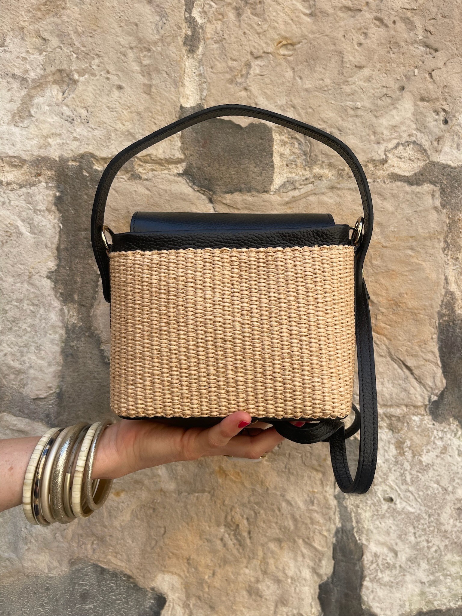 Sac rotin noir