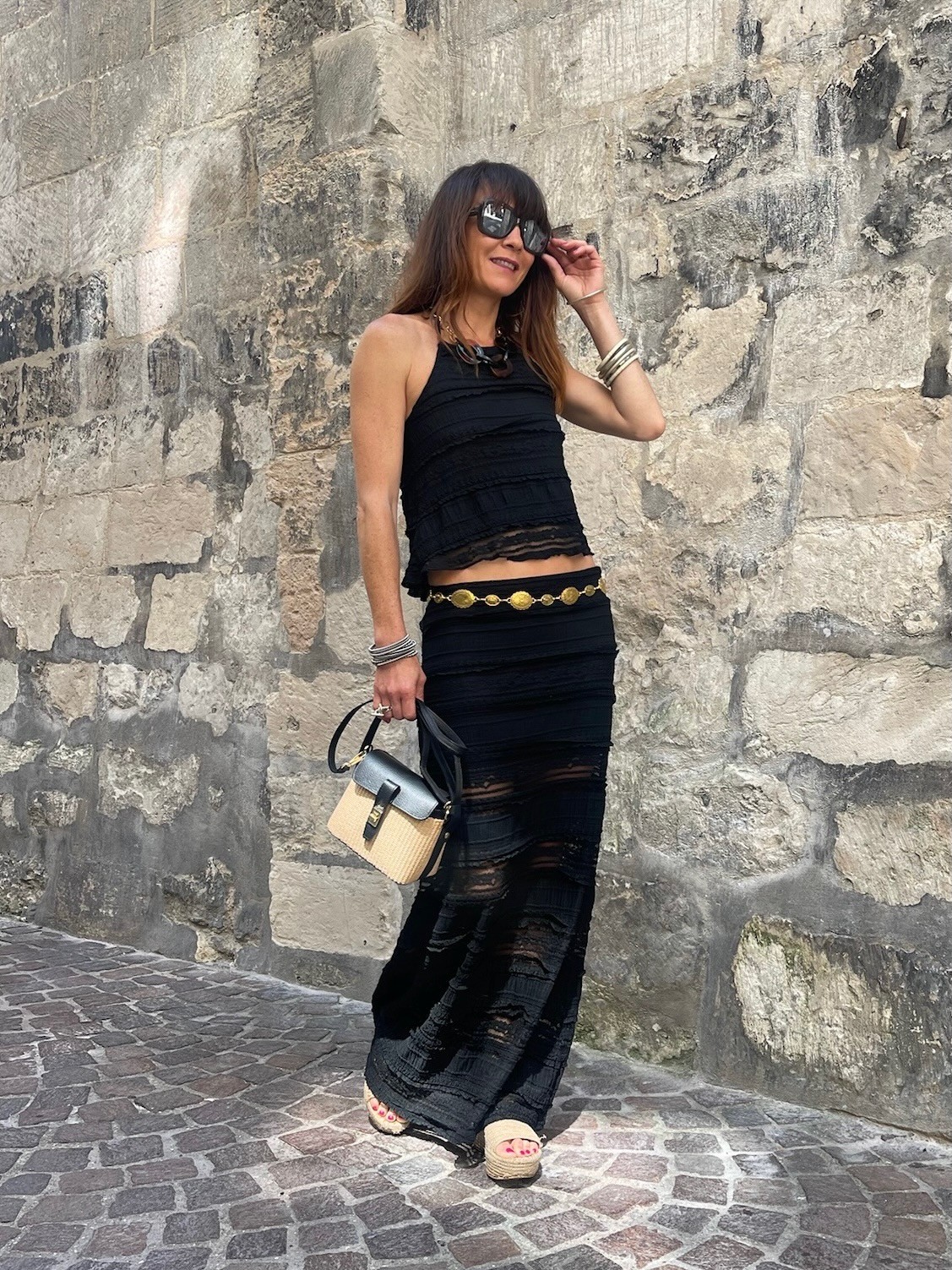 Sac rotin noir
