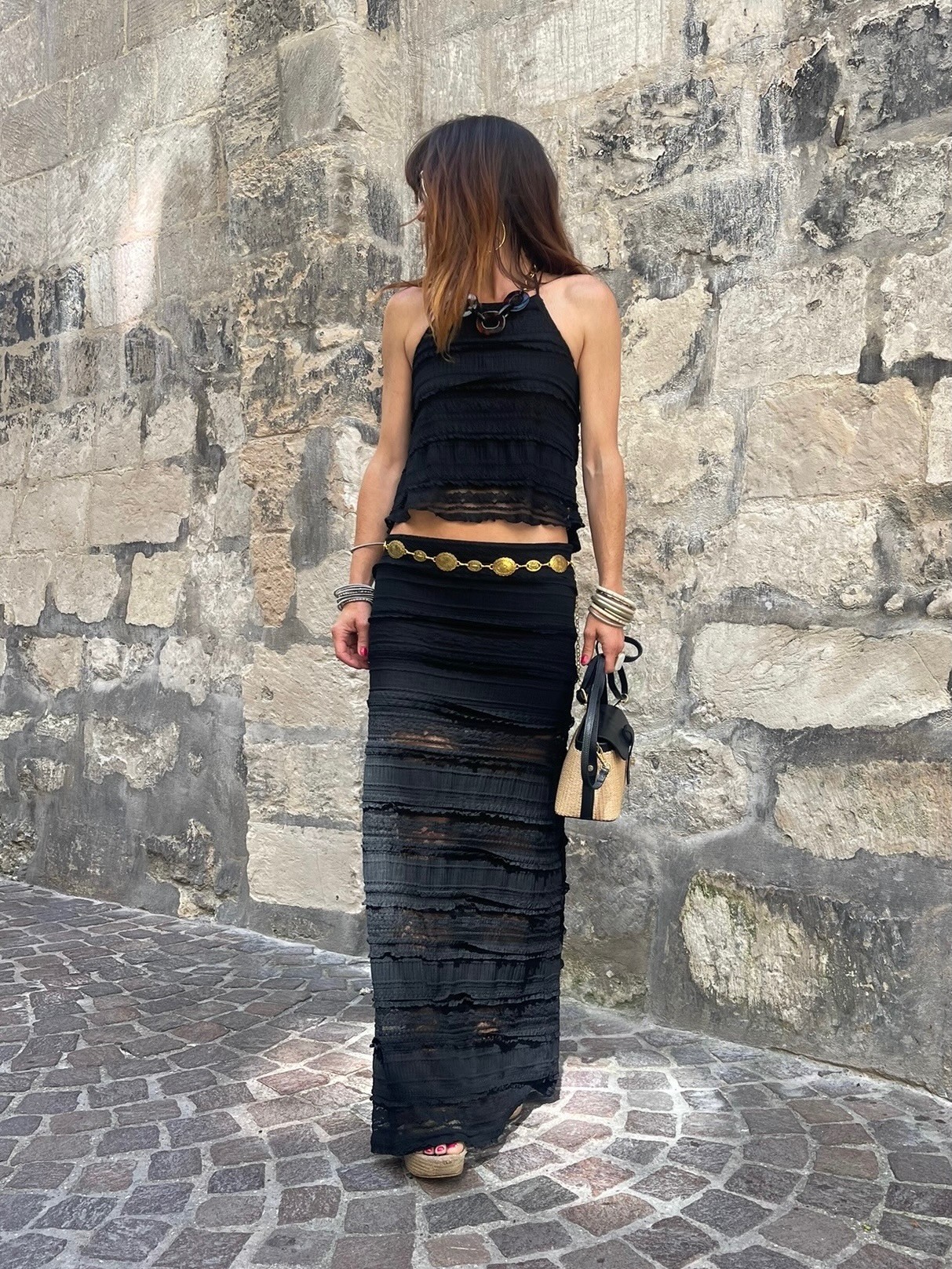 Ensemble noir dentelle