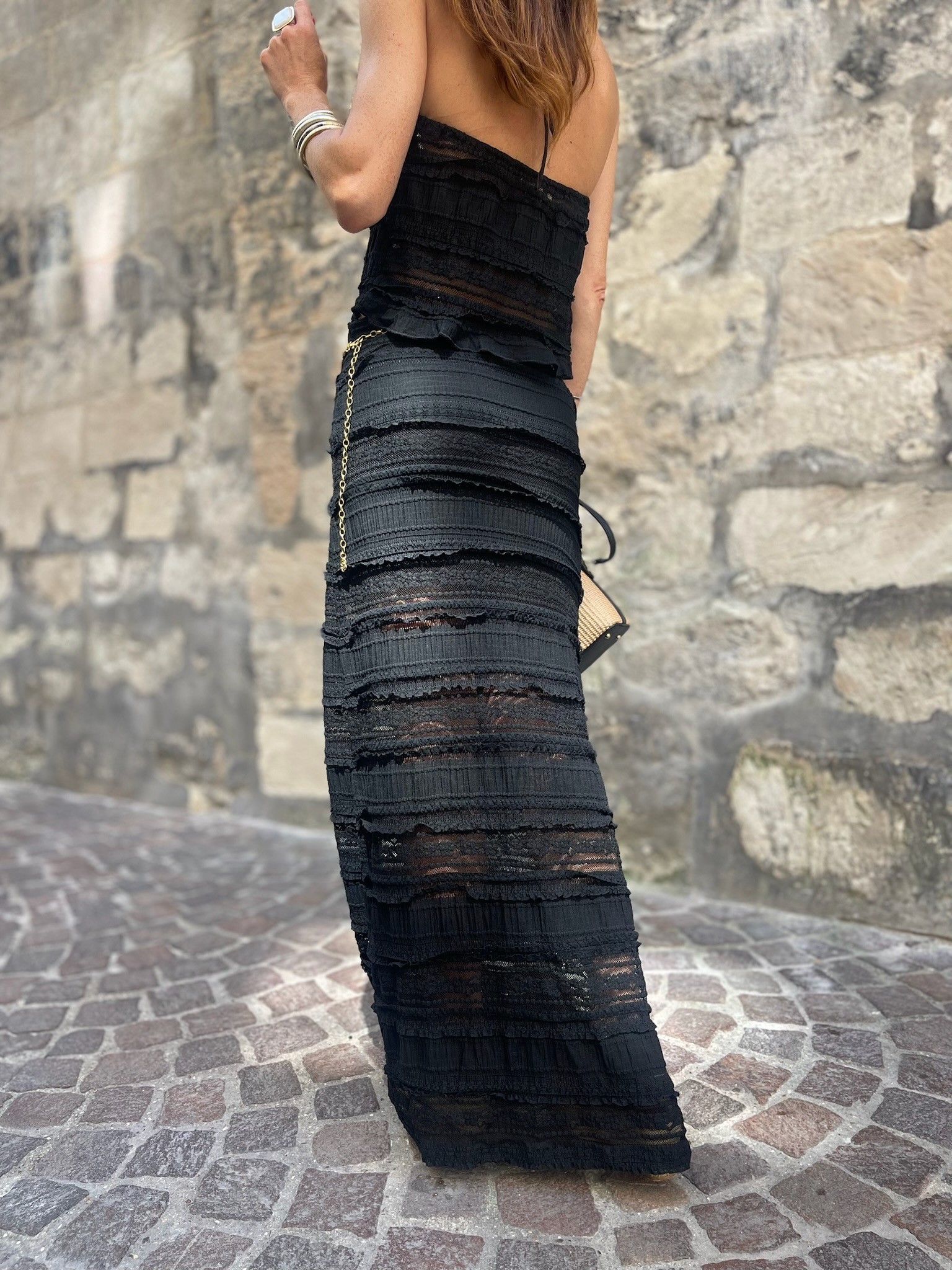 Ensemble noir dentelle