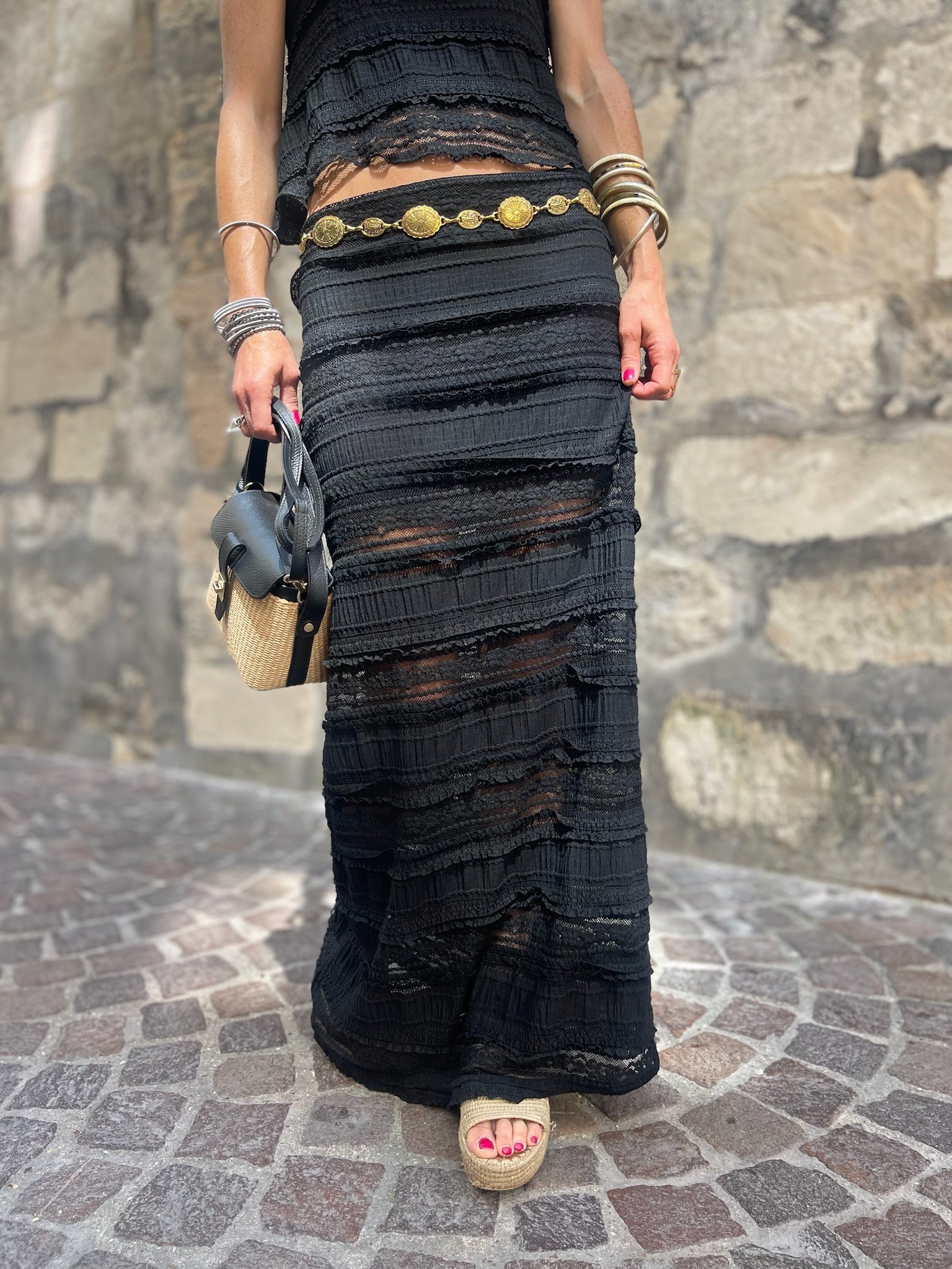 Ensemble noir dentelle