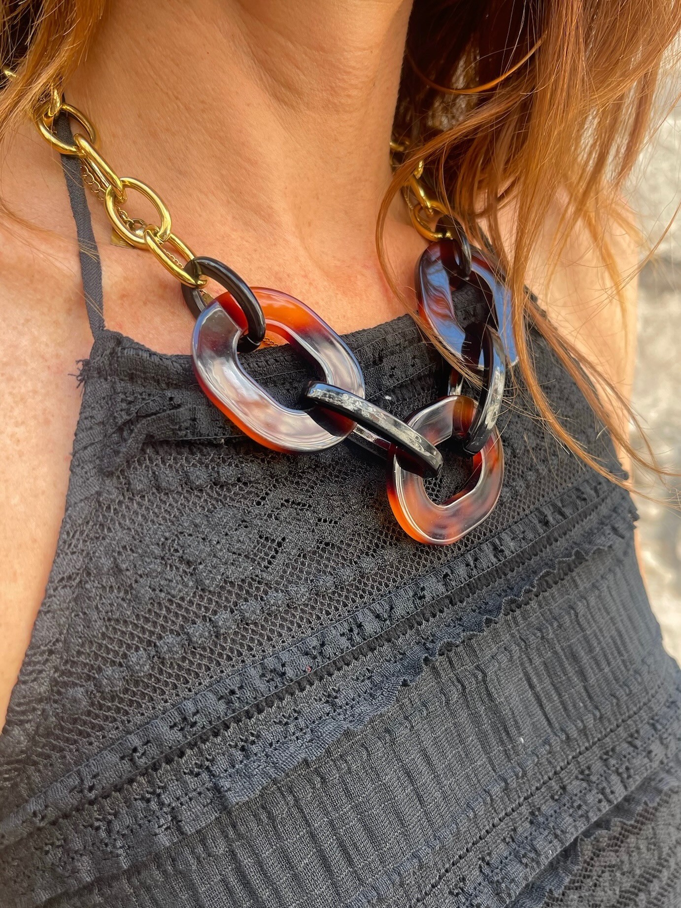 Collier maillons écaillés