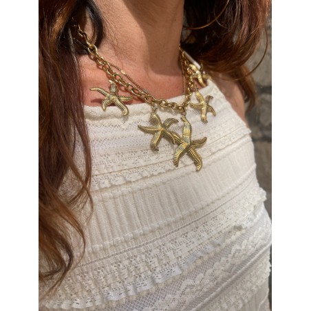 Collier étoiles de mer gold