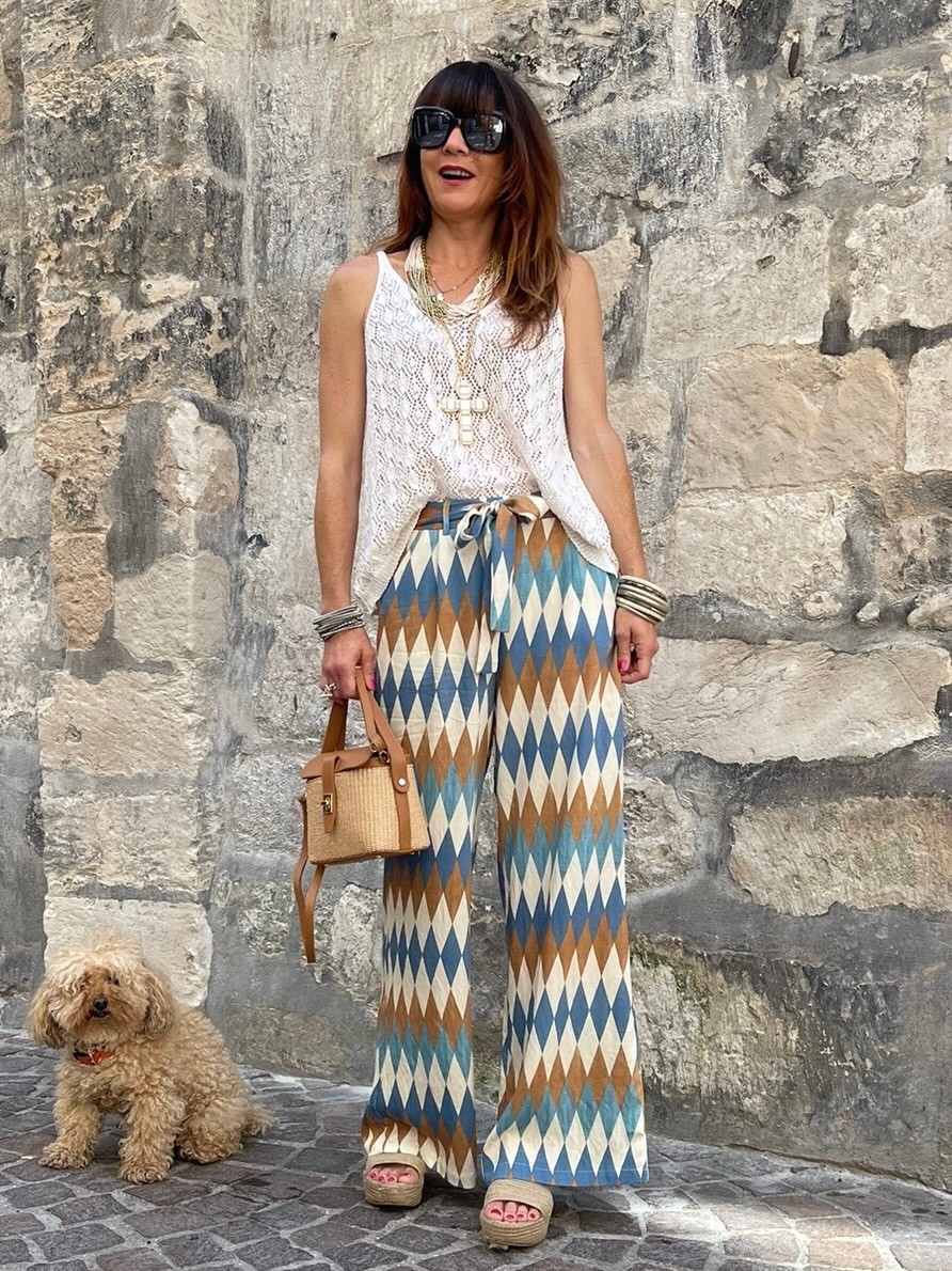 Top crochet écru