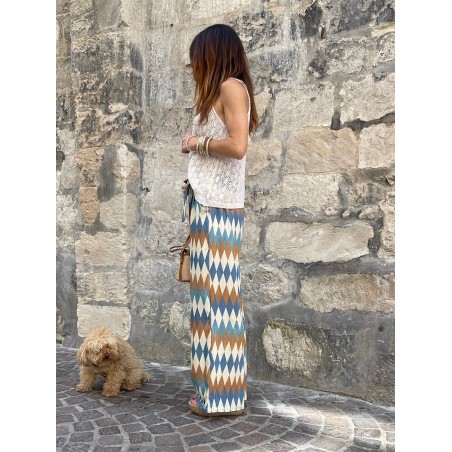 Top crochet écru