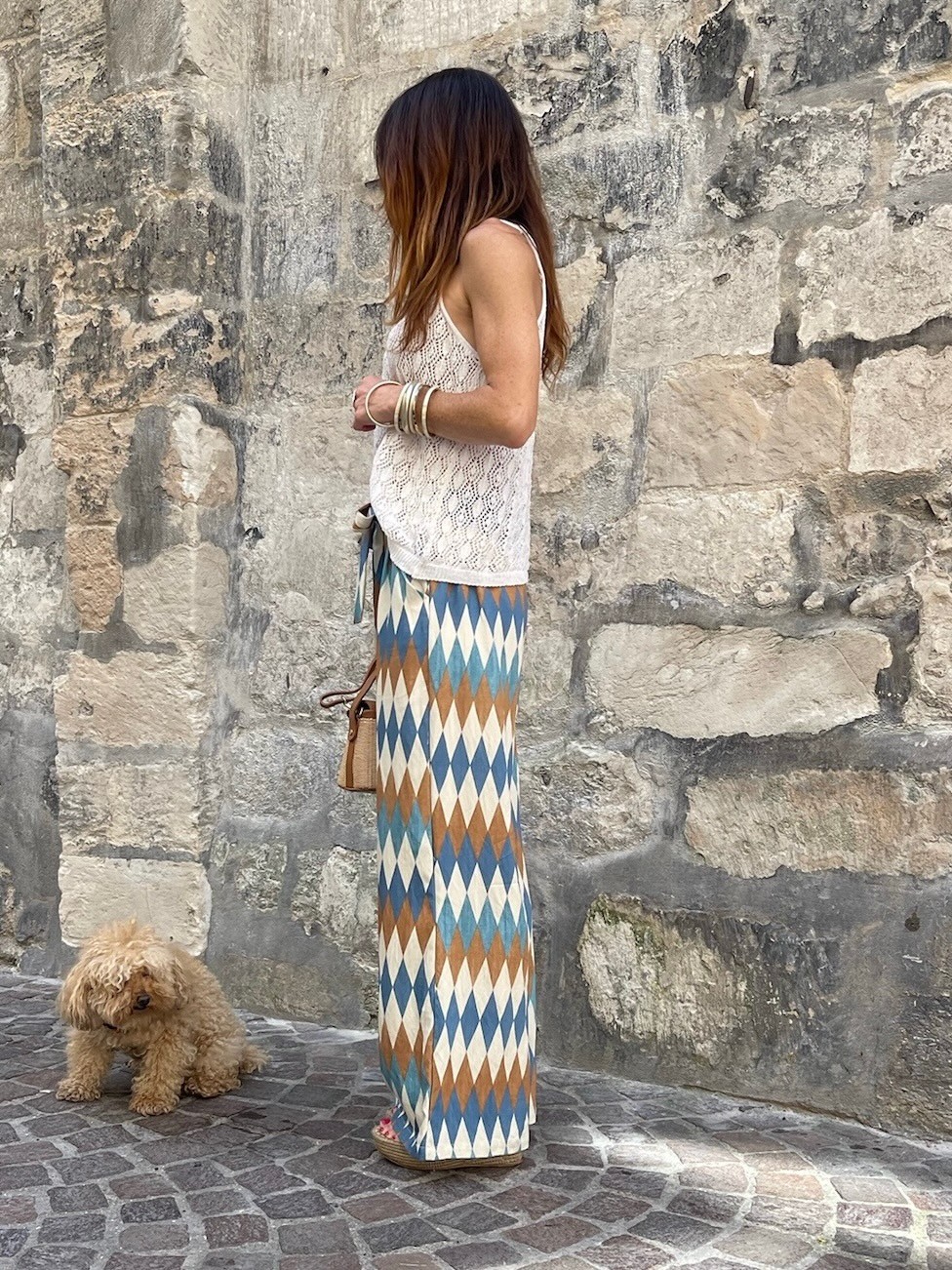 Top crochet écru
