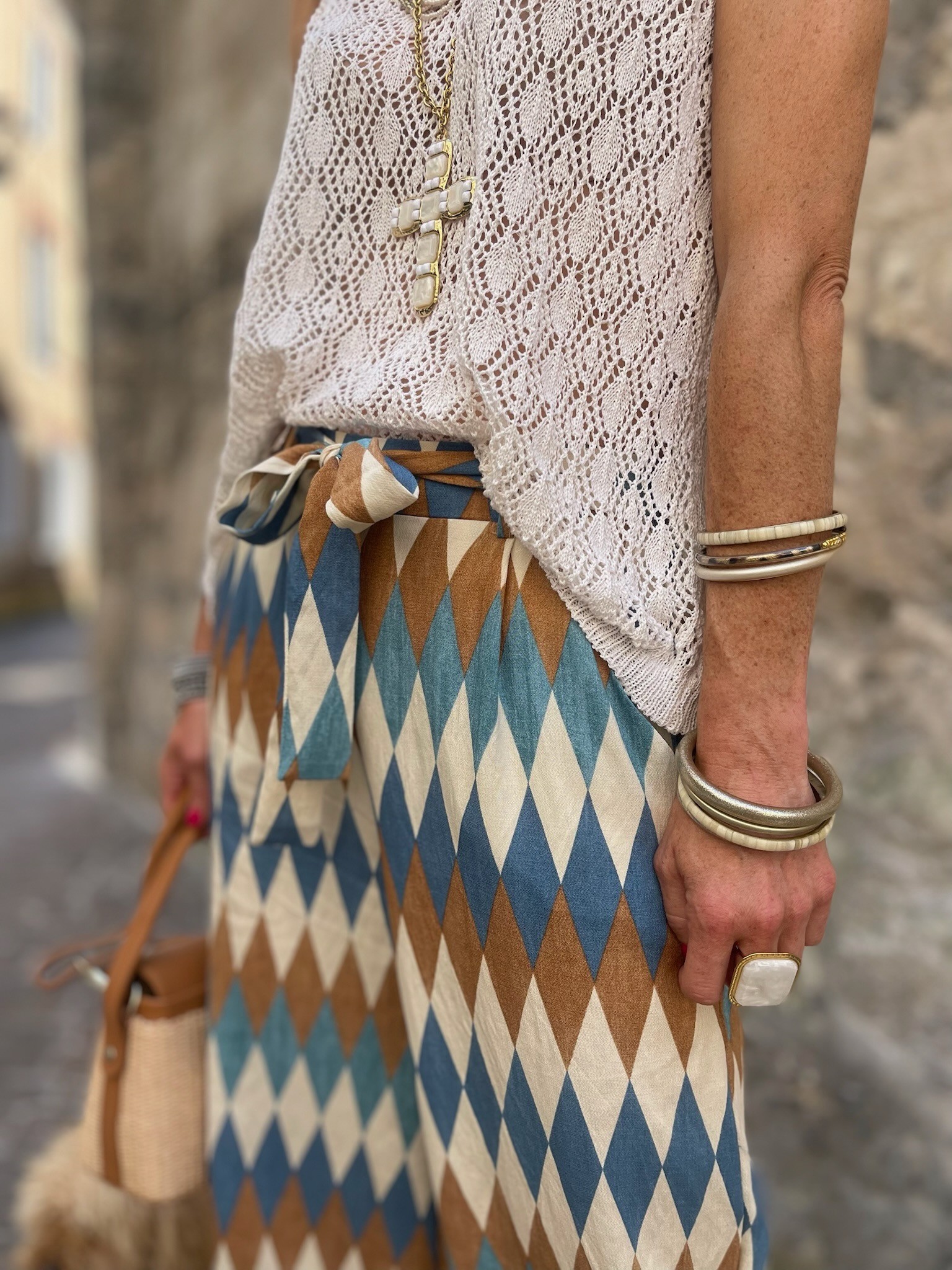 Pantalon fluide à motifs