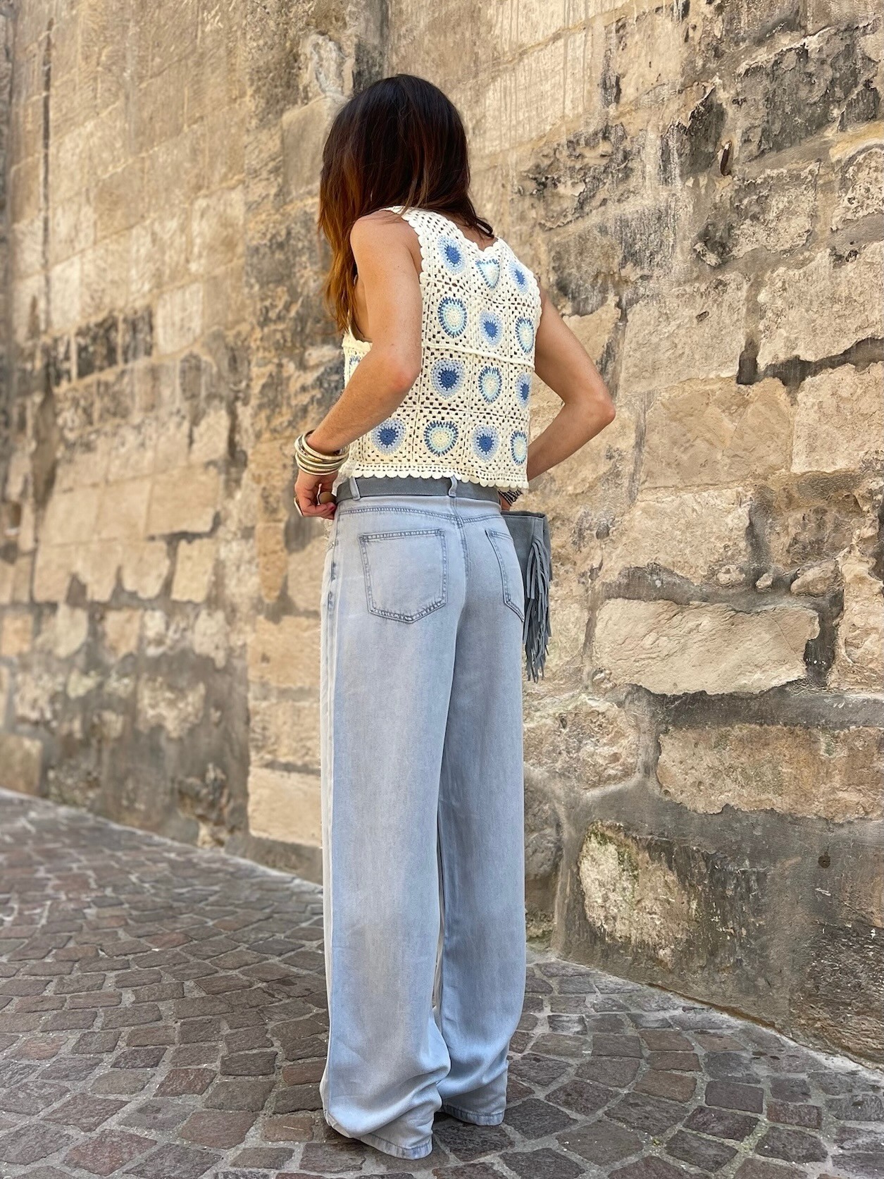 Flare denim fluide