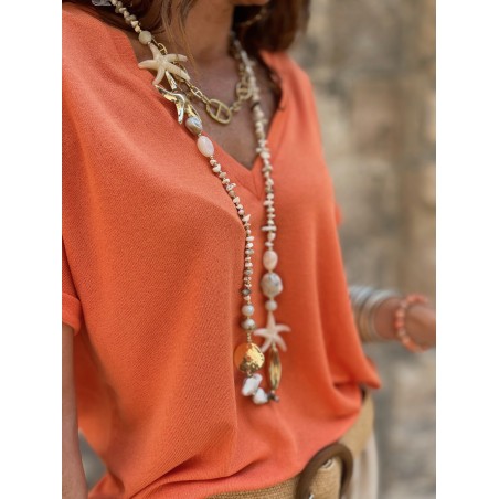 Collier sautoir coquillages