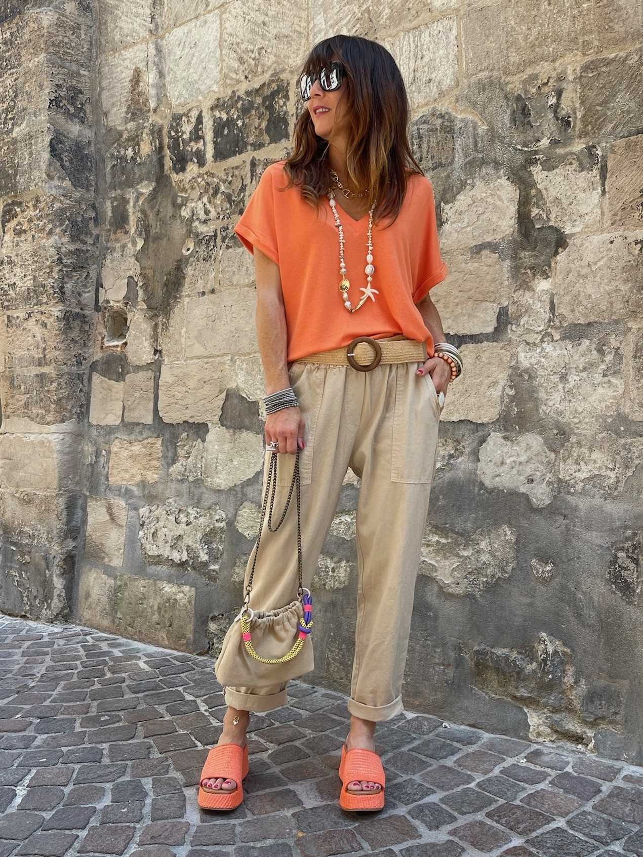 Top orange col V