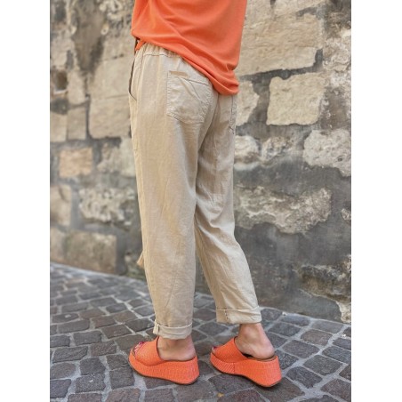 Jogging lin camel