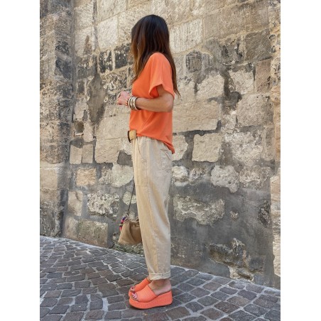Jogging lin camel