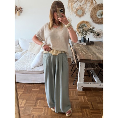 Top lin poisson beige