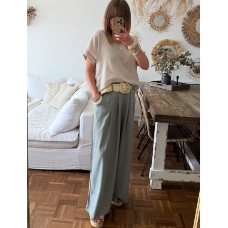 Top lin poisson beige