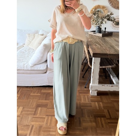 Top lin poisson beige
