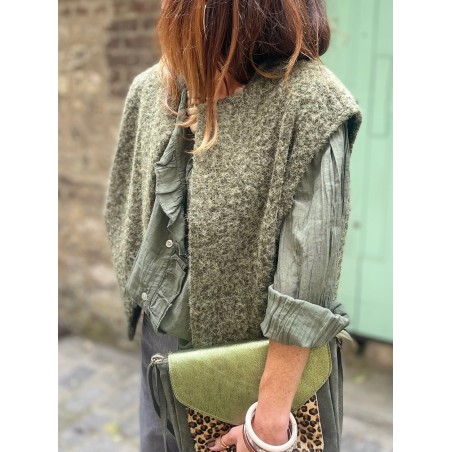Gilet kaki sans manche