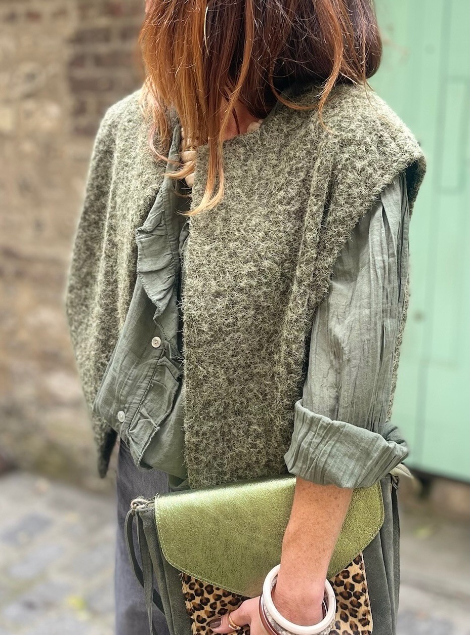 Gilet kaki sans manche